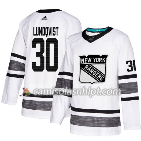 Camisola New York Rangers Henrik Lundqvist 30 2019 All-Star Adidas Branco Authentic - Homem